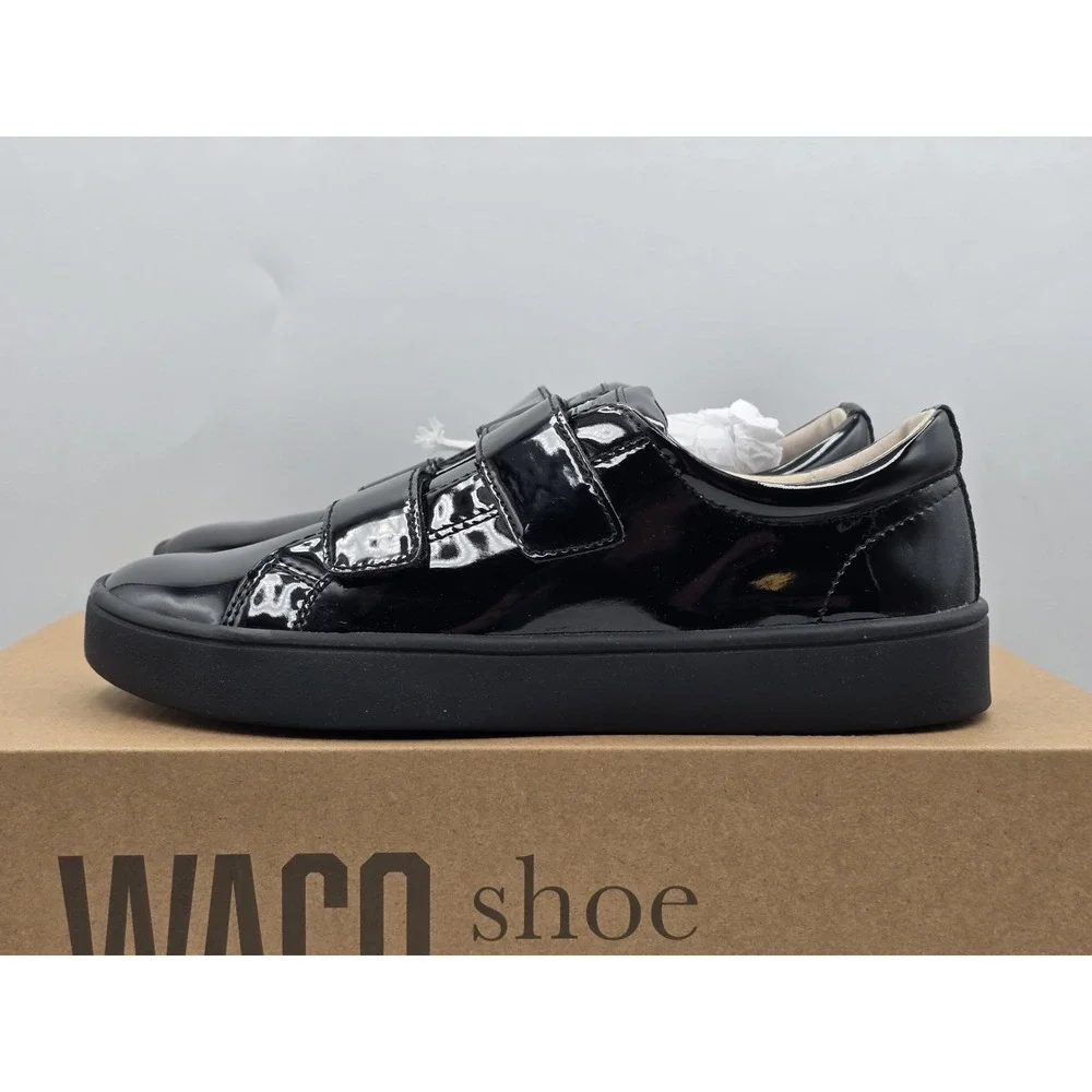NEW Revitalign Orthotic Black Solid Sneakers Malibu Bella Patent Sz 5.5 B Narrow